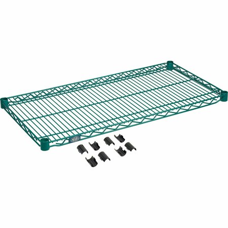 NEXEL S1836G Poly-Green Epoxy Wire Shelf 36inW x 18inD S1836GZ